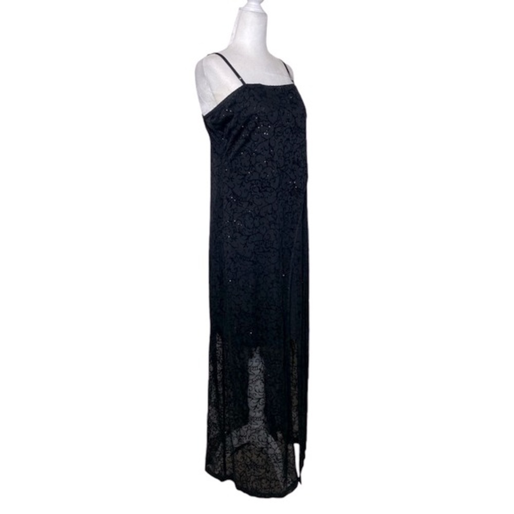 Vintage 90’s long black sparkly goth girl dress - Picture 2 of 12